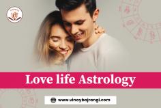 "Discover the secrets of your love life with Love Life Astrology. Unlock the mysteries of your relationships and find true happiness with the guidance of Dr. Vinay Bajrangi, the world's best Vedic astrologer. His expert knowledge and intuitive insights will help you understand the dynamics of your love life and empower you to make the right choices. Don't wait any longer, contact Dr. Bajrangi today and take control of your love life."You can also check your daily horoscope .