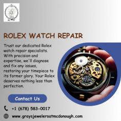 Trust our dedicated Rolex watch repair specialists. With precision and expertise, we'll diagnose and fix any issues, restoring your timepiece to its former glory. Your Rolex deserves nothing less than perfection.

