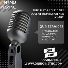  Voice Over Industry in India
https://www.oninoinsync.com

In an era where content is king, the role of a captivating voice has become more crucial than ever. Onino Insync, a premier voice over company in India, has established itself as a frontrunner in providing top-notch voice over services. From commercials and animations to e-learning modules and audiobooks, Onino Insync is the go-to destination for businesses seeking to elevate their content through compelling audio.

### Expertise and Versatility

Onino Insync prides itself on its team of professional voice actors who bring a wealth of experience and versatility to the table. Their roster includes artists proficient in various languages and dialects, ensuring that the company can cater to the diverse linguistic landscape of India and beyond. Whether it’s a deep, authoritative voice for a corporate presentation or a lively, animated tone for a children’s cartoon, Onino Insync has the perfect voice to match any project.

### Cutting-Edge Technology

Understanding the importance of high-quality audio, Onino Insync utilizes state-of-the-art recording studios equipped with the latest technology. This commitment to technical excellence ensures that every voice over project is delivered with crystal clear sound, free from any distortions or background noise. The company’s post-production team is equally adept, providing seamless editing, mixing, and mastering services to refine the final product.

### Client-Centric Approach

Onino Insync’s success is also attributed to its client-centric approach. The company believes in building strong, long-lasting relationships with its clients by offering personalized services tailored to meet specific needs. From the initial consultation to the final delivery, Onino Insync works closely with clients to understand their vision and deliver voice overs that exceed expectations.

### Expanding Horizons

As the demand for high-quality voice overs continues to grow, Onino Insync is committed to expanding its horizons. The company is constantly exploring new markets and innovative techniques to stay ahead of industry trends. Their dedication to excellence and continuous improvement makes them a reliable partner for businesses looking to make a mark with their audio content.

In conclusion, Onino Insync stands out as a leader in the voice over industry in India. With its exceptional talent pool, advanced technology, and client-focused services, the company is well-equipped to bring any project to life through the power of voice. Whether you’re a small startup or a large corporation, Onino Insync is your ideal partner for all your voice over needs.

Source : https://www.oninoinsync.com/"
