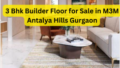 In the heart of this high-end development lies a gem waiting to be discovered — a beautifully crafted 3 BHK builder floor for Sale in m3m antalya hills gurgaon. This half-furnished masterpiece embodies elegance and comfort and promises a life of unrivaled opulence for its owners.