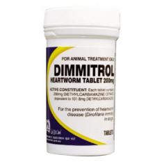 Dimmitrol heartworm tablets are an effective anthelmintic that prevents heartworm disease in dogs. This tablets are given daily and are suitable for all breeds of dogs.
