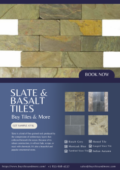 Slate tiles for walls are available in a range of styles at Buy Tiles & More to complement any decor. You can select from a range of hues when it comes to slate wall tiles. White slate tile is an excellent choice for achieving a relaxing atmosphere in your house. To give depth and texture to your feature wall, use black slate tiles. Slate tile has an opulent appearance that may provide luxury to any space.