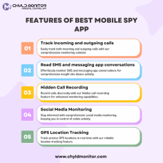 Discover the must-have features of the best mobile spy app, including call monitoring, GPS tracking, social media tracking, and more with CHYLDMONITOR.

#mobilespy #mobilespyapp

