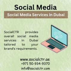 SocialCTR provides overall social media services in Dubai tailored to your brand's requirements. From content creation to community management, we boost your online presence. Upgrade your social strategy with our expertise and stand out in Dubai's vibrant digital scene. 