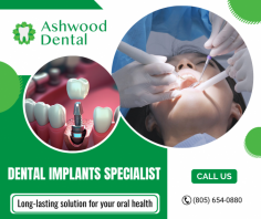 Reviving Smiles with Dental Implants

Our advanced dental implants offer a permanent solution for missing teeth. We specialize in restoring smiles with precision and care, enhancing both function and aesthetics seamlessly. For more information, call us at 805-654-0880.