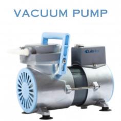 Labnics Vacuum Pump is a diaphragm-based, oil-free pump designed for continuous use with low power consumption and noise. It offers a 12 L/Min flow rate, ≥ 0.075 Mpa max pressure, and 250 mbar operating vacuum. Highly chemical and corrosion-resistant, it features adjustable vacuum pressure, an automated cooling exhaust system for 24-hour operation, and a built-in filter for clean exhaust air. Ideal for vacuum filtration, gel electrophoresis, and more.