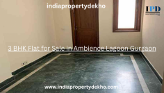 3 BHK semi-furnished flat for sale in Ambience Lagoon, Gurgaon. This ready-to-move-in property spans 2315 sq.ft and is located on the 4th floor, facing west