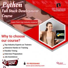 Become a certified Python Full Stack Developer with our comprehensive training course. Enroll today! https://www.qisacademy.com/course/python-full-stack-development