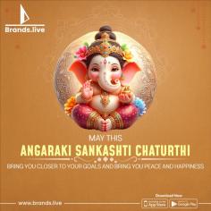 Explore our collection of free Posters for Angarki Sankashti Chaturthi at Brands.live. Enhance your celebrations with high-quality designs, perfect for honoring this precious day. Discover our tools for creating captivating Angarki Sankashti Chaturthi Posters, Banners, and Flyers. Utilize social media marketing for engagement and optimize your festivities with efficient digital solutions. Join Brands.live and achieve exceptional growth and productivity!

