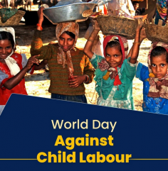 On World Day Against Child Labour, let's reaffirm our commitment to protect the rights of every child. Every child deserves education, not exploitation. 
#EducationForAll #EndChildLabour 