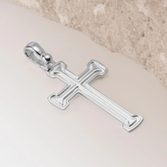 This classic cross pendant is made from solid Sterling Silver with its shape derived from the ‘Jerusalem’ cross. Exceptionally made to the highest quality, featuring a lovely intricately grooved border, and finished in a polished finish.


https://thechainhut.co.uk/925-sterling-silver-cross-pendant-silver-pe-crs1a-s