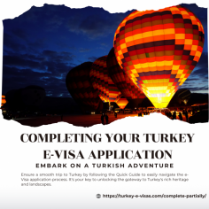 Completing Your Turkey e-Visa Application
Ready to explore the crossroads of cultures?  Apply for your Turkey e-Visa with just a few clicks! ️plane️ No more paperwork hassles – just fill out the form, submit, and you're set to discover the vibrant bazaars, stunning landscapes, and rich history of Turkey.  Ensure your journey is as majestic as the land you're about to explore. Get started now and step into the heart of where East meets West! 
Read more:- https://turkey-e-visas.com/complete-partially/

#TravelTurkey #eVisa #TurkeyTourism #VisaApplication #eVisaInfo #Journey #Guide #ApplicationForm #OnlineVisa #Business


