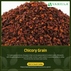 To create ground chicory, the grain is then cut into pieces before it’s dried in a kiln. Afterwards, with the grain losing as much as 20% water content, it gets roasted in a process similar to coffee. This shrinks the root down even further.

For More Details : https://vashilaindustries.com/chicory-grain/

#chocorygrains #grains #chicory #chicorée #legumes #vegetables #gardenofthegods #foodblogger #roastedchicory #chicorypowder #chicorycoffee #healthyfood #usaexporters