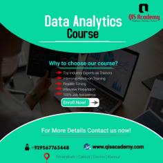 Comprehensive Data Analyst Course with Placement in Kochi
Join our Data Analyst Course with Placement in Kochi at Quest Innovative Solutions. Expert training and job placement support included. https://www.qisacademy.com/project-and-internship#data-analytics