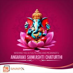 Experience quick logo generation and instant marketing opportunities for Angaraki Sankashti Chaturthi with SnapX.live. Celebrate with cost-effective branding solutions from our user-friendly design app.offering professional logo creation.