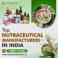 https://www.alicantobiotech.in/top-nutraceutical-manufacturers-in-india/
Top Nutraceutical Manufacturers in India - Alicanto Biotech. The company, based in Panchkula, Haryana, is well-regarded for its high-quality Ayurvedic and nutraceutical products. Alicanto Biotech offers third-party manufacturing services and is known for its adherence to stringent quality standards, including certifications from WHO, GMP, ISO, and FSSAI. We provides a wide range of nutraceuticals products, including tablets, capsules, syrups, powders, oils, pastes, sachets, and ointments.