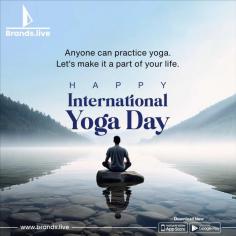 "Celebrate International Yoga Day with Brands.live! Access over 1.8K+ free International Yoga Day Templates, Images, and designs to create stunning Flyers, Posters, Banners, and videos. Our high-quality resources are perfect for promoting mindfulness and wellness on this special day. Customize your visuals easily with our user-friendly poster maker app and make your Yoga Day celebrations truly exceptional. Download now and get started with our exclusive, high-quality designs. 
✓ Free for Commercial Use ✓ High-Quality Designs.
Because Brands.live है तो सब आसान है! (Aasan Hai)