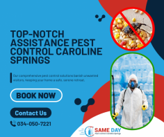 Caroline Springs homeowners, don't let creepy crawlies compromise your comfort. Our comprehensive pest control solutions banish unwanted visitors, keeping your home a safe, serene retreat. To learn more, Visit https://samedaypestcontrolcarolinesprings.com.au/