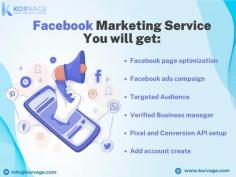 Elevate your brand's presence on Facebook with our tailored marketing services! 