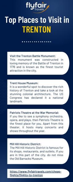 Trenton, New Jersey, offers a mix of historical and cultural attractions. Visit the New Jersey State Museum for a journey through the state's past or explore the vibrant art scene at Artworks Trenton. Don't miss the Old Barracks Museum or the beautiful grounds of the Grounds for Sculpture.