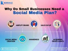 A social media plan helps your small business connect with more customers and grow your online presence. Ready to make an impact? Visit us at www.korvage.com! #SmallBusiness #SocialMediaStrategy #BusinessGrowth