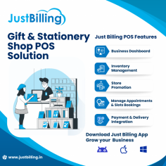 Experience streamlined operations, enhanced customer satisfaction, and optimized profitability with Just Billing’s Gift & Stationery Shop POS Solution
Just Billing makes management of a wide inventory of items such as gifts, cards, wrapping papers, toys and more easy. Both the stock management features and the option to sort products according to different categories makes the task a cakewalk. This also saves time and energy, which can be utilized towards serving more people and growth of your business.

About Just  Billing
Just Billing is an easy to use and comprehensive GST Invoicing & Billing App for Retail and Restaurant. It runs both on mobile and computer. This GST compliant point of sale (POS) makes it easier for you to keep track of your business and pay more importance to your business growth.

Learn more: https://justbilling.in/pos-gift-stationery-shop/
Download App: https://play.google.com/store/apps/details?id=cloud.effiasoft.justbillingstd
Email: sales@effiasoft.com
