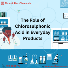 Chlorosulphonic Acid plays a vital role in making many everyday products that we use. At Maruti Fine Chemicals, we produce Chlorosulphonic Acid 98%, a high-purity form of the acid. This chemical, also known as Chlorosulfonic acid, is used in making detergents, dyes, and pharmaceuticals. Its powerful properties help in various chemical reactions, making it an essential ingredient in the manufacturing process of these common items.
Visit here - https://marutifinechem.com/chlorosulfonic-acid/