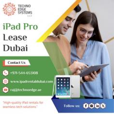 Learn the steps and benefits of leasing an iPad Pro in Dubai for business or personal use in this guide. Techno Edge Systems LLC is one of the best service providers in iPad Pro Lease Dubai. Contact us: +971-54-4653108 Visit us: https://www.ipadrentaldubai.com/ipad-rent-in-dubai/