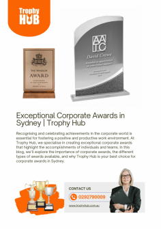 Exceptional Corporate Awards in Sydney | Trophy Hub