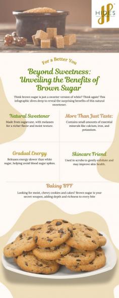 Think brown sugar is just a sweeter version of white? Think again! This infographic dives deep to reveal the surprising benefits of this natural sweetener.