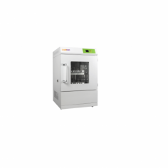 Labnic Laboratory Shaker Incubator is a 170 L capacity, high-performance single-door incubator with a 40 to 300 rpm shaking speed and a temperature range of 4 to 60 °C. It features a superior-quality steel shell, polished stainless-steel chamber, a slope design panel with a large LCD, a door with a large view window, leakage protection, and built-in lighting.