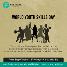 Celebrate and Design on World Youth Skills Day with Festival Poster App

 Join us in celebrating World Youth Skills Day with Festival Poster App! Explore skills development, youth empowerment, and more through our vibrant collection of posters, flyers, and banners.

https://play.google.com/store/apps/details?id=com.festivalposter.android&hl=en?utm_source=Seo&utm_medium=imagesubmission&utm_campaign=worldyouthskillsday_web_promotions