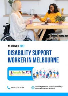 An Angels in Aus Disability Support Worker in Melbourne is compassionate, patient, and adaptable, offering personalized care and support to individuals with disabilities. They ensure dignity, independence, and well-being, empowering clients to live fulfilling, autonomous lives.