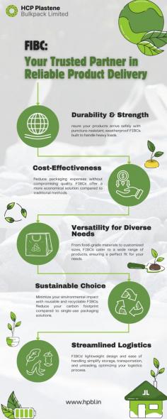 HPBL provides trusted FIBC (Flexible Intermediate Bulk Container) solutions to optimize your supply chain. This infographic explores the key benefits of using FIBCs for your business. Contact HPBL today to discuss your specific requirements and discover how FIBCs can empower your deliveries.

For More Information Visit Here:https://hpbl.in/
