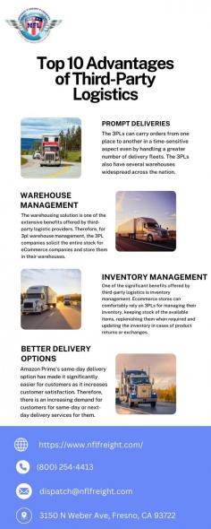 Explore the top 10 advantages of third-party logistics to boost your business performance. Our third-party logistics services ensure efficient supply chain management, reduce operational costs and provide scalable solutions. Trust our reliable freight shipping services to enhance your logistics strategy and achieve success. Visit here to know more:https://www.nflfreight.com/blog/third-party-logistics-advantages