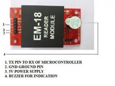 EM-18 TTL RFID reader Module:
The EM-18 module is commonly used in projects for RFID (Radio Frequency Identification) readers. It enables direct interface with microcontrollers through UART communication. This particular module is specifically designed to read codes from 125 KHz card compatible read-only tags and also allows for read/write capabilities. Each card is identified by a unique value stored in the chip inside.

Highlighted characteristics of EM-18 TTL RFID reader Module:
Frequency used: 125Khz
The baud rate is set at 9600.
The interface options available are TTL or Wiegand26.
The voltage needed for operation is between DC 3.3V and 5V.
Current usage: 19mA to 25mA.
The maximum reading distance is 35mm.
The operating temperature ranges from -10â„ƒ to 70â„ƒ.
Temperature range for storage: -20â„ƒ to 80â„ƒ
The humidity level ranges from 0% to 95%.
Output in both Serial and TTL formats.
Superb read capabilities without the need for an external circuit.
Small and budget-friendly.
Incorporating an RFID coil antenna.
Efficient energy usage
Inexpensive
Steps to establish a connection:
Attach a 5V power supply to the RFID TTL connection.
Upon connecting the power supply, the LED will blink.
Connect the Tx pin of the EM-18 module to the TTL Rx.
The coil within the EM-18 module produces emf pulses for card detection purposes.
The card is equipped with both a coil and a chip that houses a distinctive hexadecimal code, which is then sent through the TTL transmitter.
The buzzer will sound upon reading the card.
The expected result will be in the form of a hexadecimal value and can be found in an external terminal, such as a PC.
There are various ways in which this software can be utilized. These include its potential applications in business, education, and personal use.
E-commerce has become a crucial aspect of business in today’s digital world. It has revolutionized the way companies conduct transactions and interact with customers. With the increasing use of technology, it has become imperative for businesses to have an online presence through e-commerce platforms.
The coordination of transportation and logistics.
Management and safeguarding of infrastructure
Passports are essential documents that allow individuals to travel internationally.
The payments for transportation changed
Identification of animals
Information