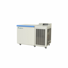 Labtron -150°C Ultra Low Temperature Chest Freezer has a 128 L capacity and a range of -110°C to -150°C. It features direct cooling with manual defrost, eco-friendly mixed gas refrigerant, durable steel housing,  VIP insulation, digital display, advanced alarm, and security functions.
