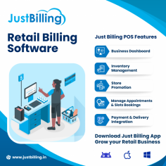 Just Billing offers a comprehensive solution with its GST-compliant Retail Billing Software. Just Billing POS Software streamlines your operations, enhances customer experience, & drives business growth for boutique, electronics store, grocery shop, etc.

About Just  Billing
Just Billing is an easy to use and comprehensive GST Invoicing & Billing App for Retail and Restaurant. It runs both on mobile and computer. This GST compliant point of sale (POS) makes it easier for you to keep track of your business and pay more importance to your business growth.

Learn more: https://justbilling.in/retail-billing-software/
Download App: https://play.google.com/store/apps/details?id=cloud.effiasoft.justbillingstd
Email: sales@effiasoft.com


