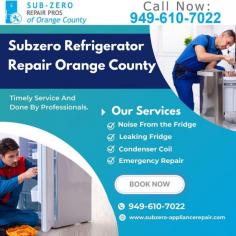 Choose our committed team for top-notch Subzero refrigerator repair in Orange County. Our prompt, accurate diagnostics and repairs guarantee that your refrigerator runs perfectly. Count on our skilled technicians to provide excellent service. Schedule your repair right now!