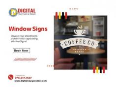 Enhance your business presence with unique window signs graphics in Roswell, GA. Let our professional designs make a lasting impression. Contact to our Professionals
