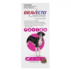 Bravecto (FLURALANER) Chewables for Dogs is the only oral chew to deliver 3 months flea and 4 months paralysis tick protection for dogs in a single dose. It eliminates fleas within 8 hours of administration and provides effective control of pre-existing paralysis tick infestations within 24 hours. It also treats ear mites. Bravecto can be used in puppies from 8 weeks of age weighing greater than 2kg. It is also safe for use in breeding, pregnant, and lactating dogs. Bravecto is available in single dose packs across 5 weight bands.
