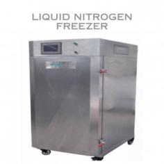 Labtron Single Door Liquid Nitrogen Freezer, made from AISI 304 stainless steel with BASF insulation, freezes small food quantities efficiently. With a 100 kg/hour capacity and 10 pallet layers, it operates from 120ºC to -196ºC. Designed per HACCP guidelines, it features a special door seal and automatic heating system.