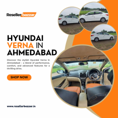 Looking for a cheap Hyundai Verna in Ahmedabad? Reseller Bazzar is your go-to source for cheap Hyundai Verna cars in Ahmedabad, offering a range of reasonably priced, well-maintained Hyundai Verna models to fit your budget. Our dedication to quality ensures you get a reliable vehicle at a great price. With transparent pricing and first-rate customer service, visit us today and drive away in your dream car without breaking the bank. https://resellerbazzar.in/product/details/hyundai-verna-in-ahmedabad/64bb49fa6f6ea8d58cf2aa86