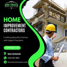 Home improvement contractors can offer creative design ideas that enhance your home's functionality and aesthetics. One Touch Construction ensures that your home improvement contractors in San Antonio are done innovatively and effectively. Contact us today to transform your vision into a beautifully executed reality!

Visit:- https://1touchcontractors.com/
