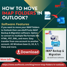 Would you like to move IMAP folder to Outlook quickly and effortlessly? You may quickly and easily move your IMAP folders to Outlook using eSoftTools IMAP Backup & Migration Software in a few easy steps. You may handle your data more freely with the software's ability to convert IMAP folders to multiple file formats, such as HTML, PST, and more. Depending on your needs, you have the option to save the IMAP folder in a certain format. You can test the program before committing with eSoftTools' free demo option. In addition, the software has a single email filtering option for increased simplicity, and all users receive extensive technical support via live chat and online assistance.

Read More - https://www.esofttools.com/blog/move-imap-folders-in-outlook/