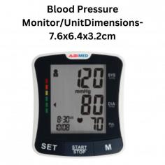 Abimed the Blood Pressure Monitor features a 49 mm x 38 mm LCD display, a memory bank for 2 users with 60 readings each, and measures blood pressure at the wrist. It also includes a blood pressure result indicator for easy interpretation of the results.