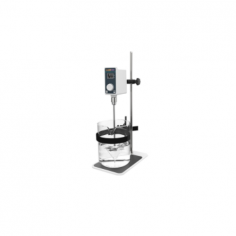 Labnic Overhead Stirrer has an adjustable stirring paddle with a perforative hole. It features a brushless motor for stirring up to 10L, a speed range of 100-2000 RPM, and a timer from 1 min to 23h 59m. With overload 
protection and adjustable speed, use the knob to set parameters. 