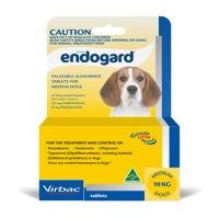 Endogard is a liver flavored tablet for treating allwormers. This worming tablet is used in the treatment of mixed worm infestations in adult dogs and puppies. The oral worm control product treats Nematods, Ascarids: Toxocara canis, Toxascaris leonina (late immature forms and mature forms), Hookworms: Uncinaria stenocephala, Ancylostoma caninum (adults), Cestodes Taenia spp., Dipylidium caninum. Get Wormer for Dogs and Cats at lowest price online in Australia at VetSupply