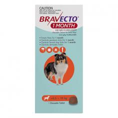 Bravecto 1-Month Chewable for Small Dogs is the innovative addition to the Bravecto family that works as a monthly ectoparasiticide for puppies and dogs that weigh between 4.5-10kg. It is a palatable, flavored chewable that provides protection against fleas and ticks for one month.
