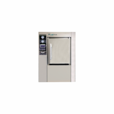 Labtron Horizontal Laboratory Autoclave is a 250 L pulse vacuum, single-door unit with a max temperature of 134 °C, 0.25 MPa sterilization pressure, a self-inflating leak-proof chamber, a secure door lock, and a low water alarm.
